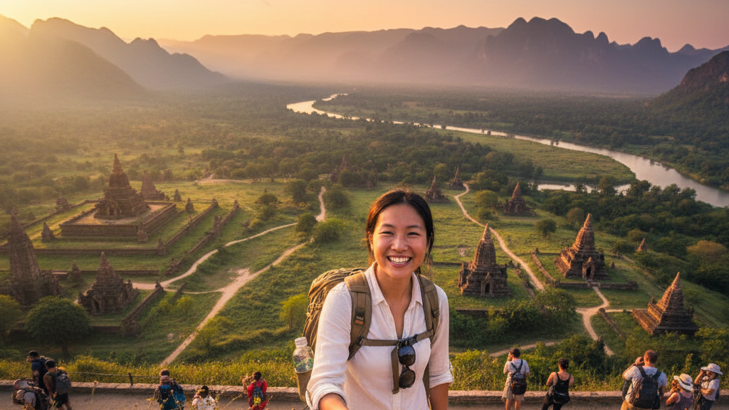 Budget traveler enjoying destination in Mexico