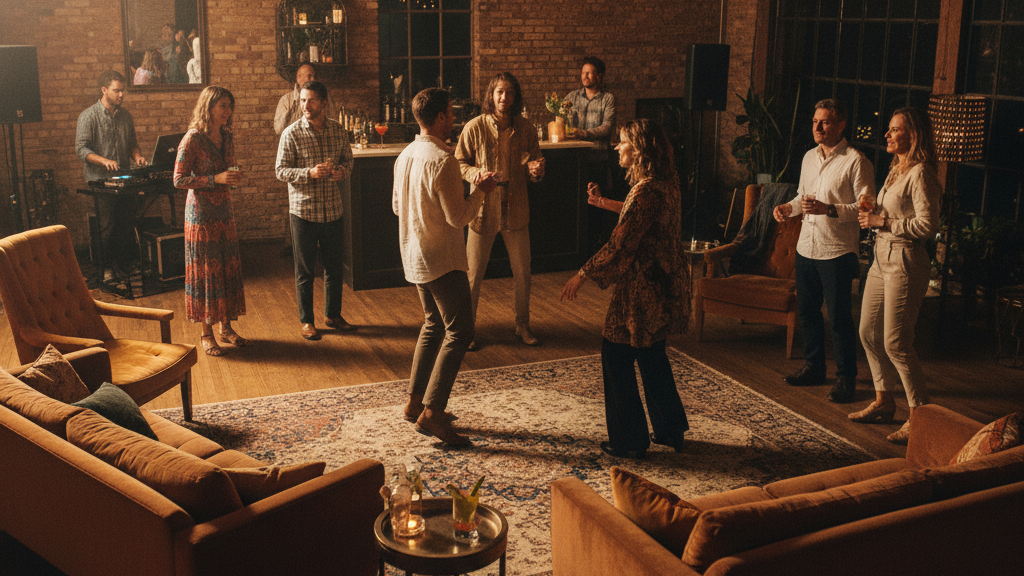 First Lifestyle Event: What to Expect and How to Prepare 5 Lifestyle event social space with people dancing and mingling in comfortable atmosphere