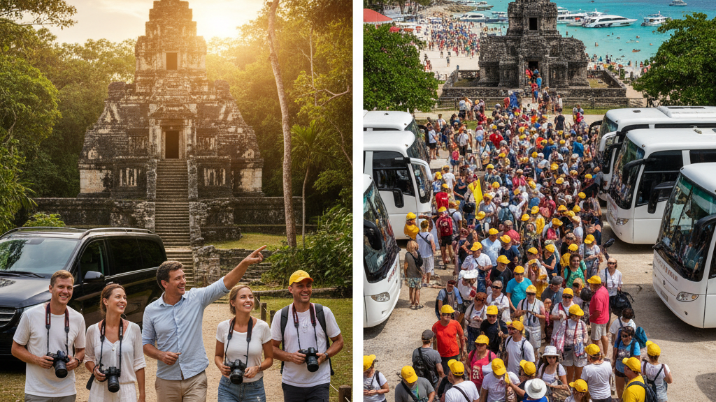 Shore Excursions 101: Making the Most of Your Cruise Port Stops 4 Comparison of small group private shore excursion versus large cruise line excursion group