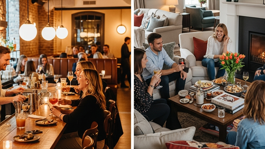 Different types of lifestyle meet and greet venues including restaurant bar hotel and home settings