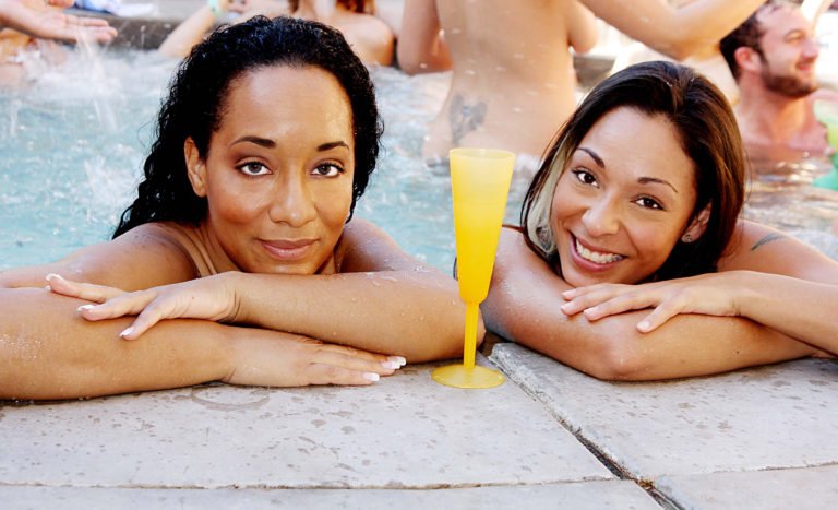 sea mountain palm springs two women in pool