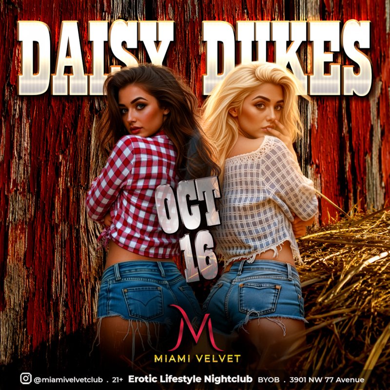 miami velvet daisy dukes party