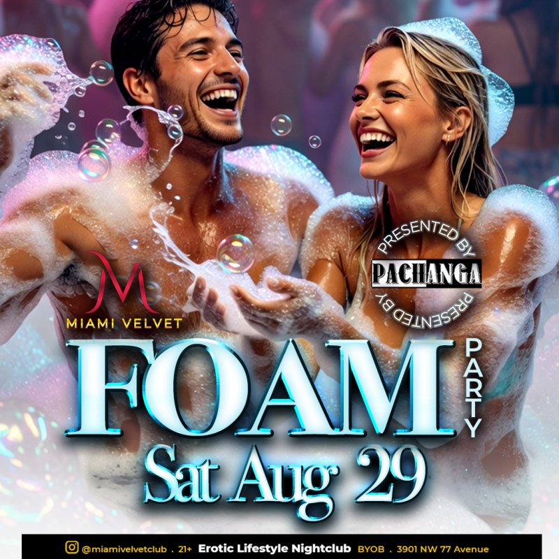 miami velvet foam party