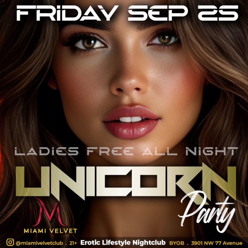 miami velvet unicorn party