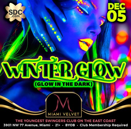 miami velvet winter glow party