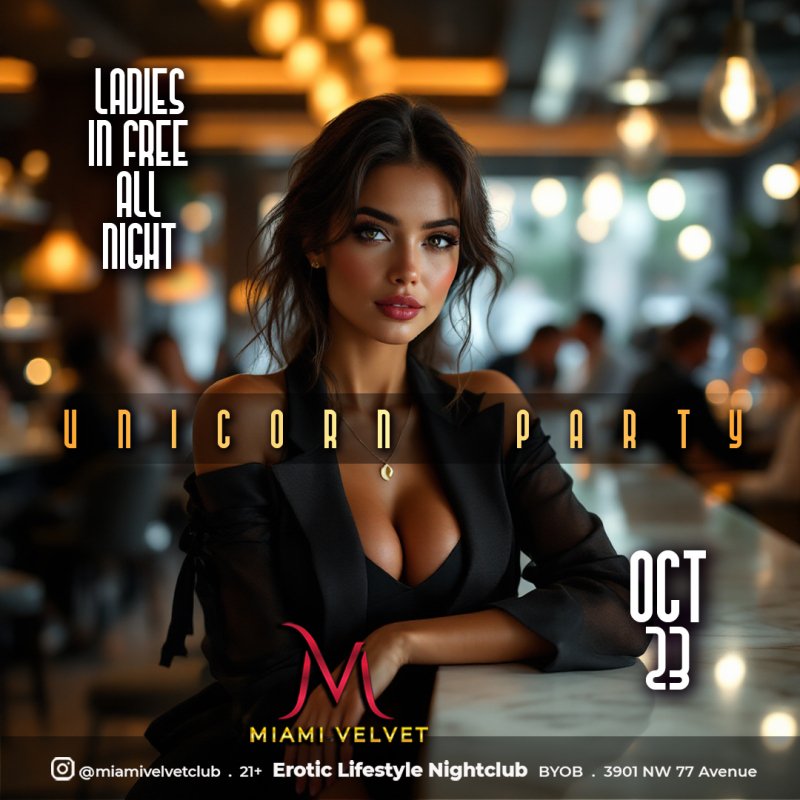 unicory party miami velvet october